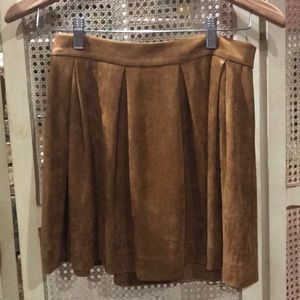 Faux Suede Brown Skirt